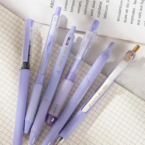 Image of 6 Pcs Aesthetic Gel Pen Set Pastel Cute Pens for Girls Korean Kawaii Stationery Fancy Colored Office Supplies Blue Ink Gift Pack