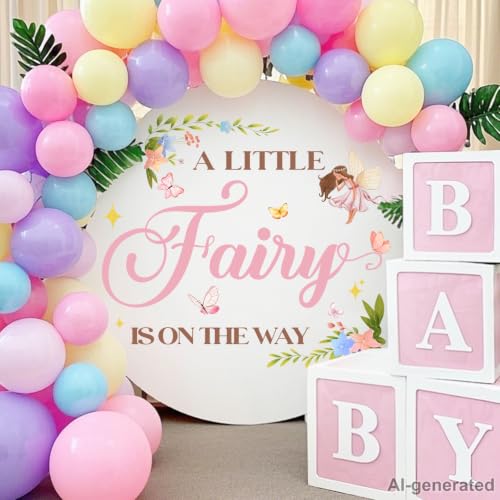 Vinilo Decorativo Fairy Baby Shower Diseño Único miniatura 5