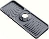 ATA HOME Faucet Mat Elastic Silicone Sink Water Holder Faucet And Battery Mat For Kitchen And Bathroom, Grey