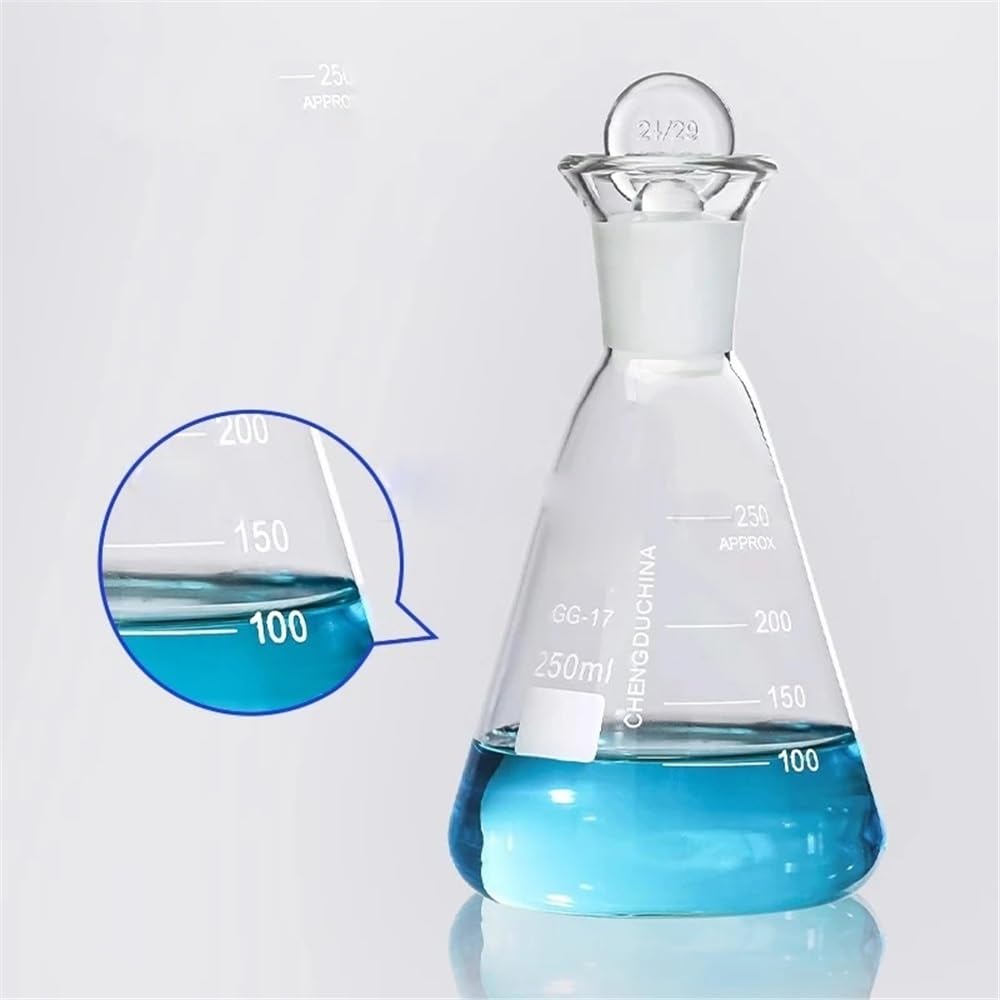 Attrezzature e forniture di laboratorio 1 pallone da laboratorio in vetro borosilicato ad alto contenuto di, triangolare, con tappo