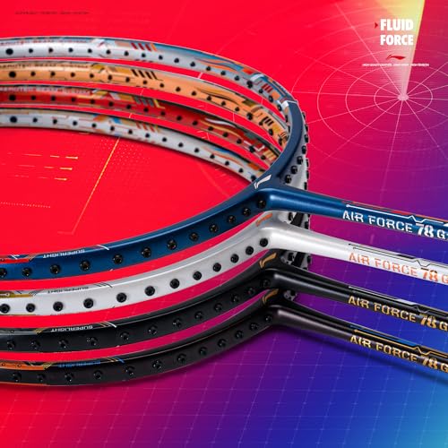 Image of Li-Ning Air Force G3 Badminton Racket with Full Cover | Max Tension : ≤30 lbs | Superlight Technology | Aerotec Beam | Dynamic Frame