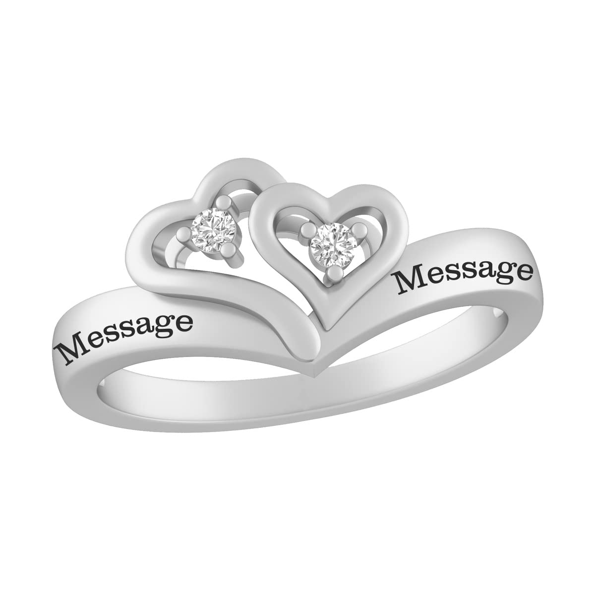 Geburtsstein Namensring Personalisiert für Frauen 925 Sterling Silber 2 Geburtsstein Namen Versprechen Ring für Sie Personalisierter Schmuck Geschenke für Frau Freundin