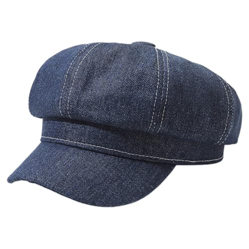 Boina de mezclilla para mujer tipo aviador invierno miniatura 1