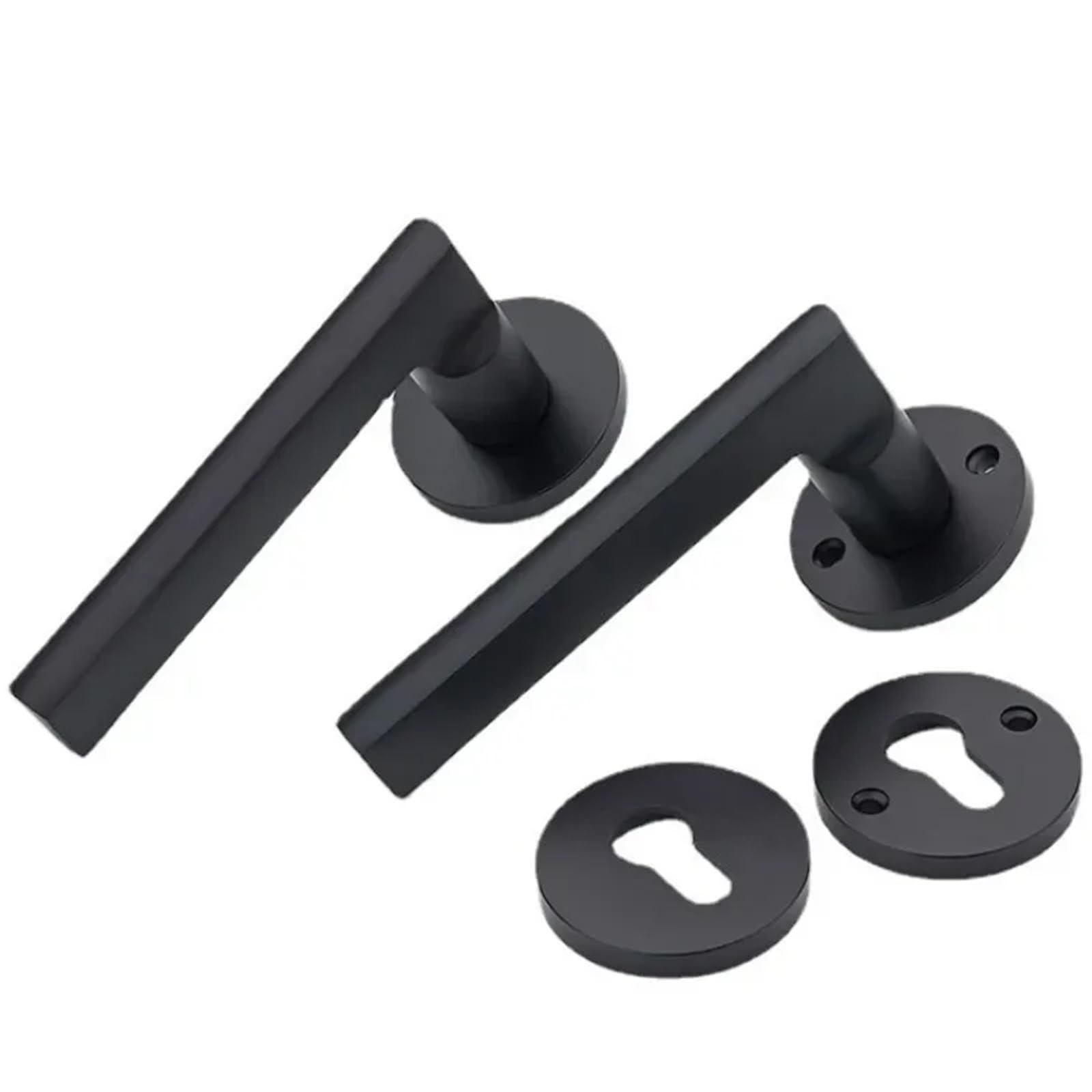 Sxolcoufoh E Black Aluminum Alloy Indoor Split Silent Handl Lock 1Pcs(E)
