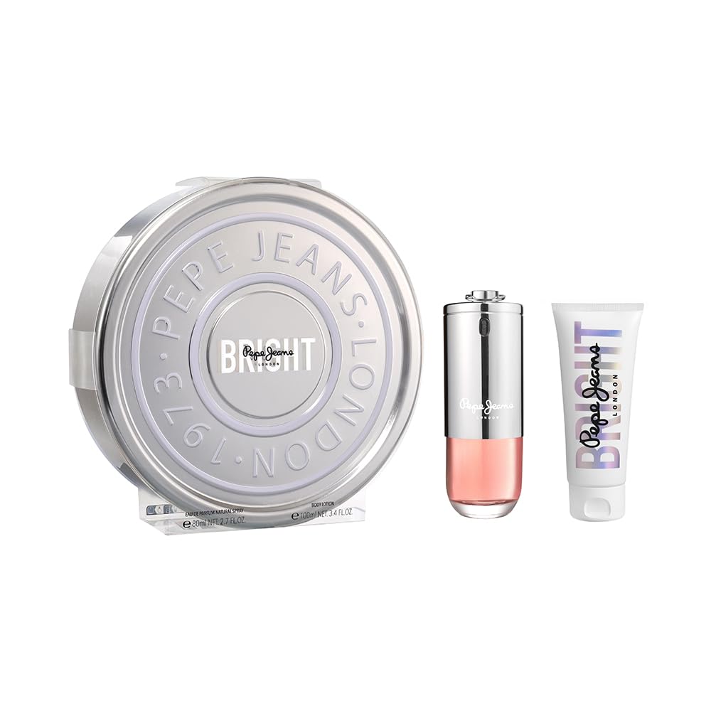 Pepe Jeans Bright For Her Perfumes de Mujer Estuche 2 Piezas | Pack Regalo, Eau de Parfum 80ml y Body Lotion 100ml, Set Fragancia Chipre y Floral