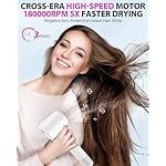 Hair Dryer Blow Dryer,180000 RPM High-Speed Brushless Motor 500 Millions Negative Ionic hairdryer for Fast Drying, Quiet Thermo-Control Hair dryers for Women Home Travel Salon (White) - Image 2