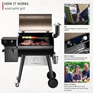 Z GRILLS Upgrade 8 in 1 Wood Pellet Grill & Smoker for Outdoor Cooking, BBQ Grill with PID 2.0 Controller, LCD Screen, 697 sq, Meat Probes, Rain Cover Z GRILLS Upgrade 8 in 1 Wood Pellet Grill Smoker for Outdoor Cooking BBQ Grill with PID 20 Controller LCD Screen 697 sq Meat Probes Rain Cover