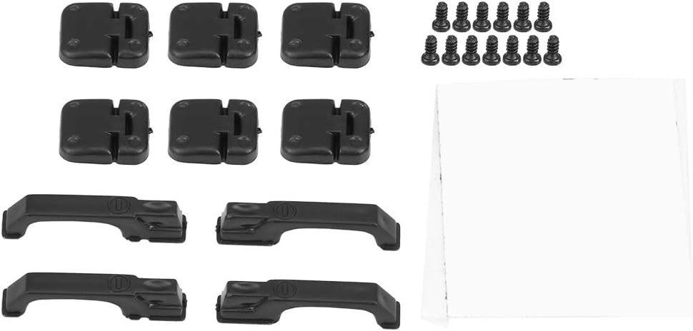 RC Car Door Hinge, Durable Plastic Simulation Set for 1/10 Scale RC Crawler Parts, Black for Off-Road Enthusiasts and Hobbyist Customization Projects