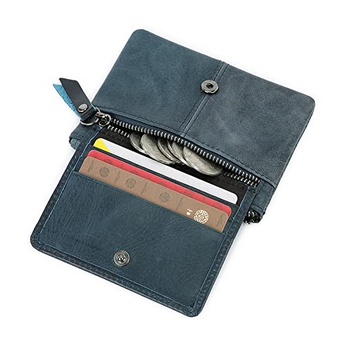 1 Pcs Leather 2 Zipper Coin Purse Wallet With Card Slots, Coin Organizer, Change Holder,Card Case, Leather Zipper Storage Bag for Men & Women3