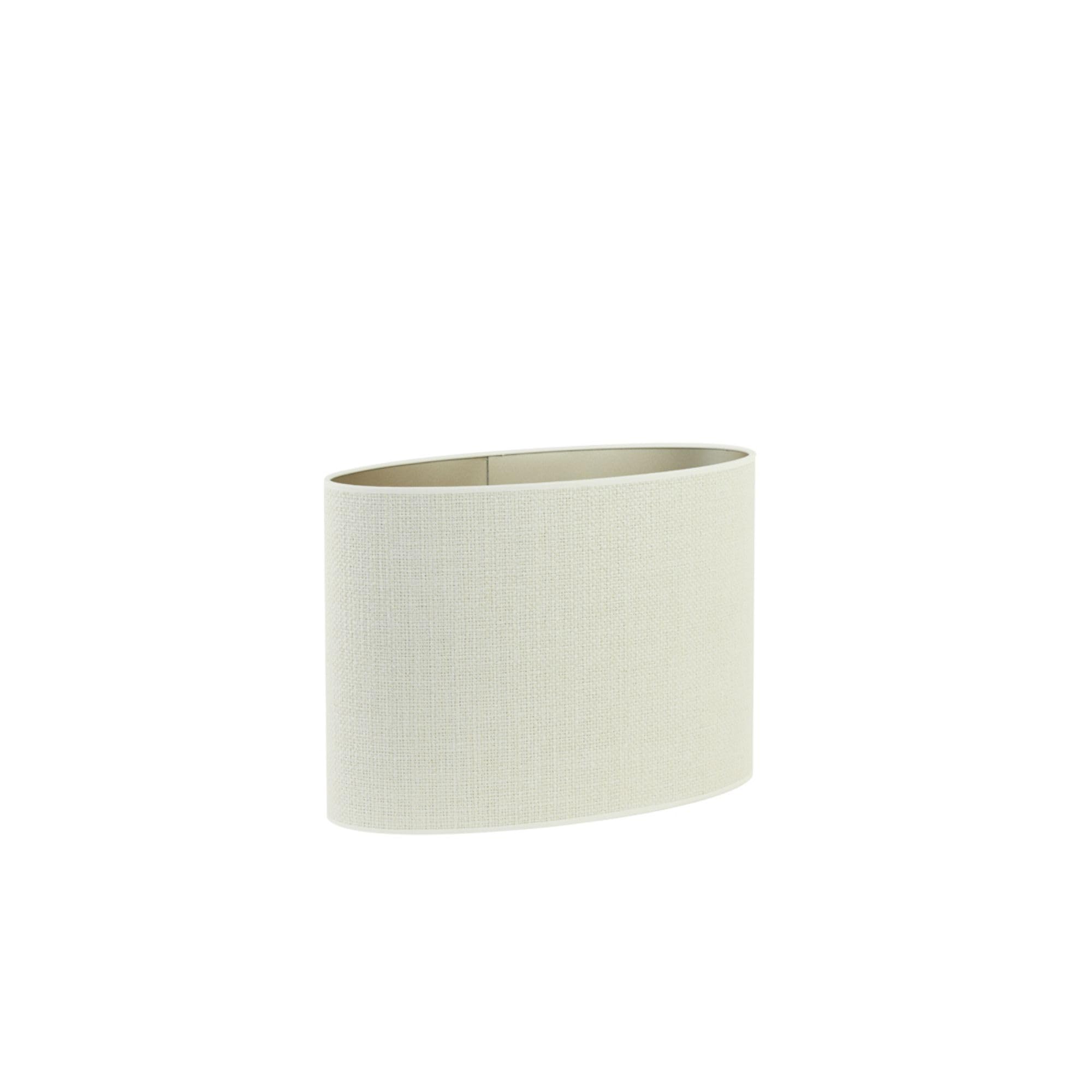 Light & Living Lampenschirm oval Saverna - Weiß - 30x15x25cm | Oval - Landesweit - Textilien