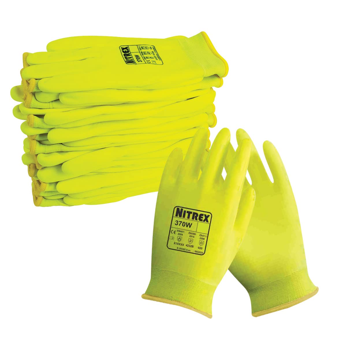 Unigloves Nitrex 370W, 10 works, Thermal Work Gloves for Wet and Dry Environments with Fully Coated Foam Nitrile Double Liner