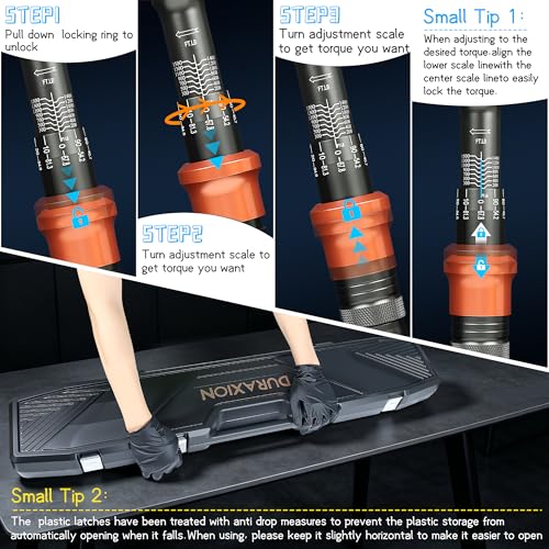 Image of Torque Wrench 1-Inch Drive Dual Range Scales 200-1500ft.lb /271.0-2032.5Nm | ±3% Precision, 24 Tooth Dual-direction Torque Wrenches for Wind Turbines Dockyards Car Truck Repair