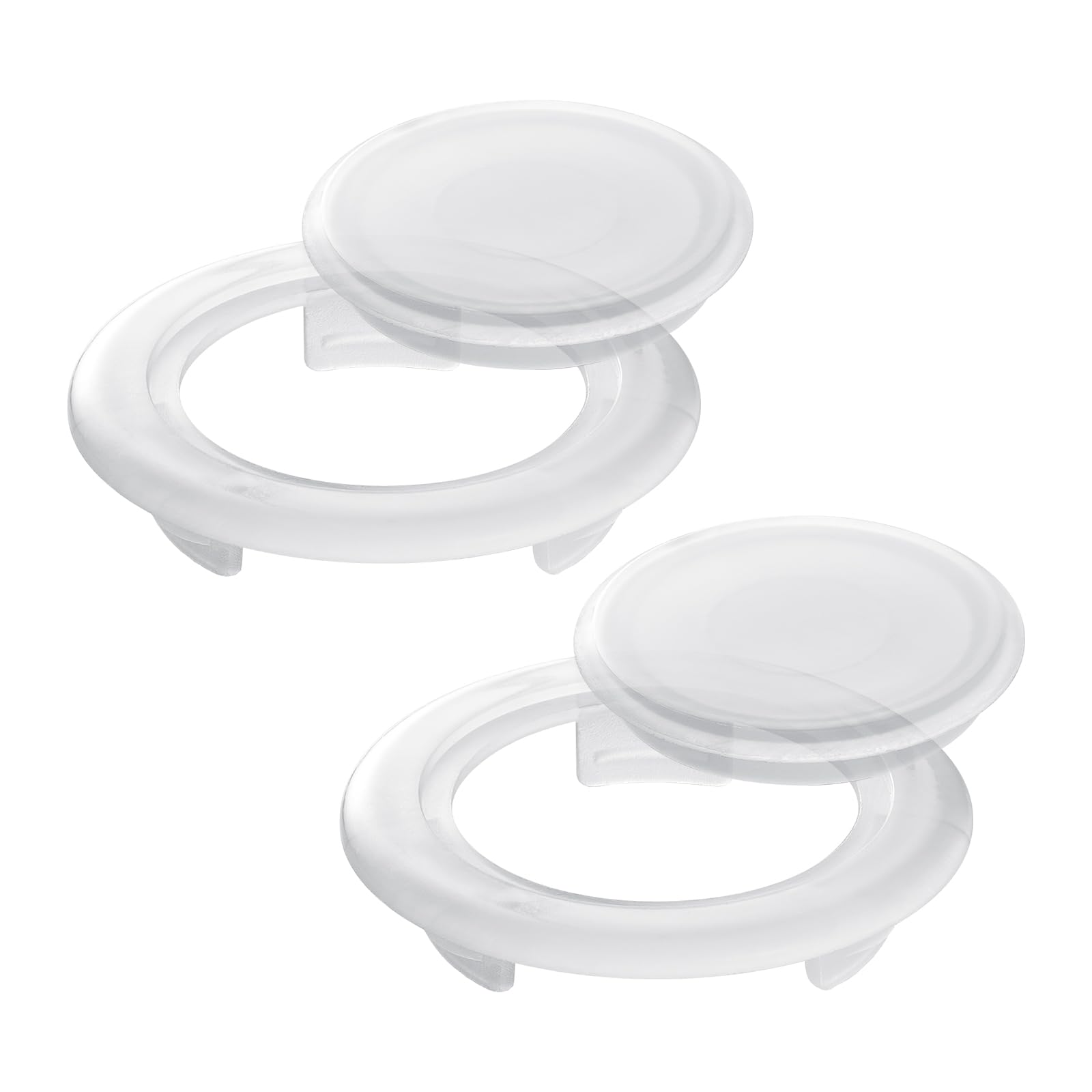 Peapin Translucent 2Pcs 2.55In Patio Table Umbrella Hole Ring And Cap Set