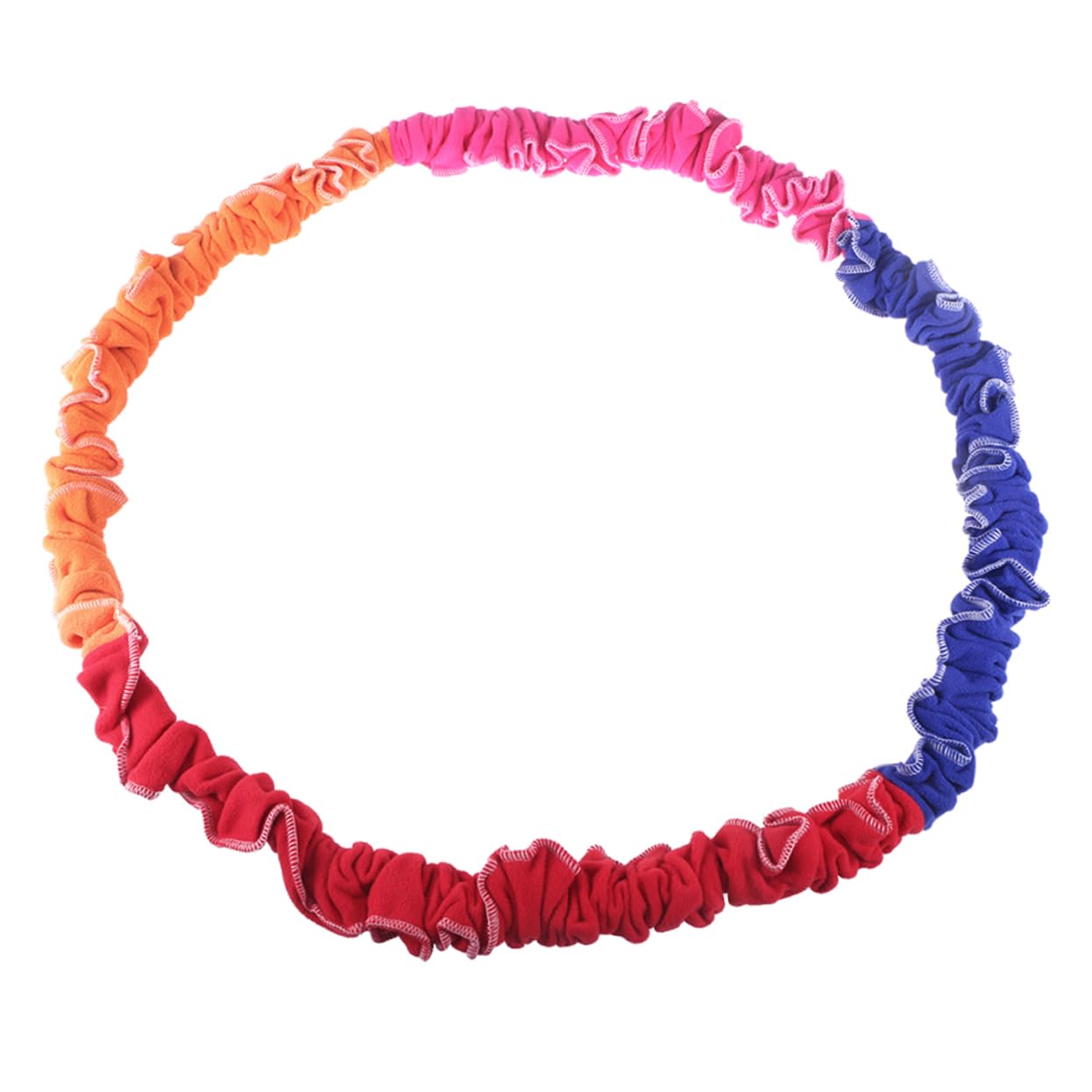 DECHOUS 1Pc Elastic Rainbow Pull Rope for Four Direction Running Ring Outdoor Team Games School Training Tool for Up to Participants Random Color