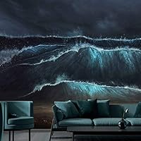 Wall Mural Under The Sea Fish Removable Self-Adhesive Wallpaper Wall Decoration for Bedroom Living Room - 66x96 inches