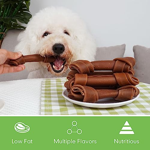 Image of MON2SUN Dog Treats, 5 Inch Rawhide-Free Peanut Butter Bones, 12.7 oz | 6 Count Pack, Balanced Snack Choice, Chewing Enjoyment, Teeth Cleaning, Suitable for Small and Medium Dogs