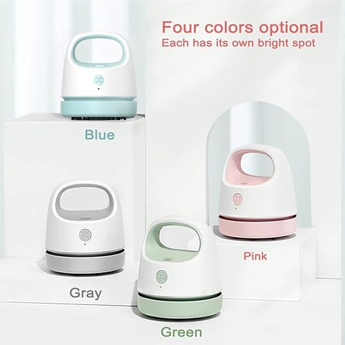 Miniatura 7 de HMBTEN Aspiradora de escritorio, mini aspiradora de escritorio con carga USB con boquilla de vacío, cepillo de limpieza, aspiradora de polvo de mesa