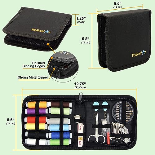 small basic sewing kit for beginners  easy to use portable needle and thread kit with sewing supplies and accessories for emergency clothing repairs - travel sew set for adults