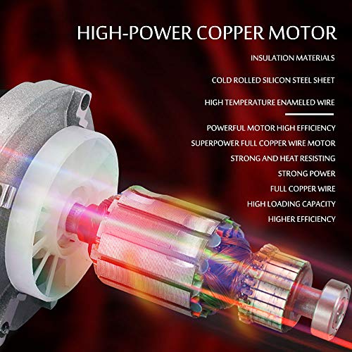 Anbull 2100W Farb-Mörtelrührer,6-Gang-Getriebe 0-930U/min betonmischer, M14 Chrom Spiralstange 60cm, Rührwerk betonrührer Ø 120 mm,für Bis 65 L Mischgut/Handmischer für Farbe, Putz & Estrich