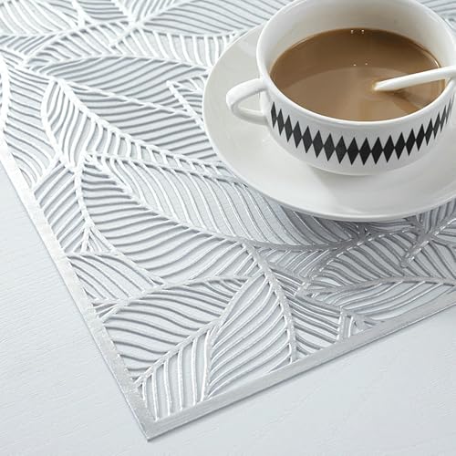Set de table imperméable lavable lot de 4 napperons anti-tache PVC - 5