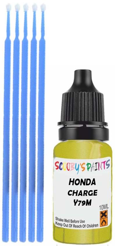 Touch Up Paint Compatible With Honda Charge Yellow Y79M Scratch Fix Automotive Car (10Ml)