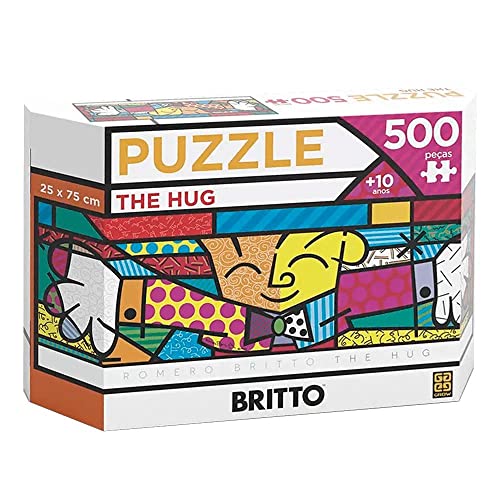 Grow - Panorama Romero Britto The Hug Puzzle 500 Peças, Multicolorido, (Grow 3401)