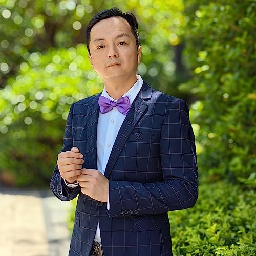 Image of Bow Tie for Men & Boys, Pre-Tied Bowtie Adjustable 9-18in, for Formal Tuxedo, Prom Party, Wedding