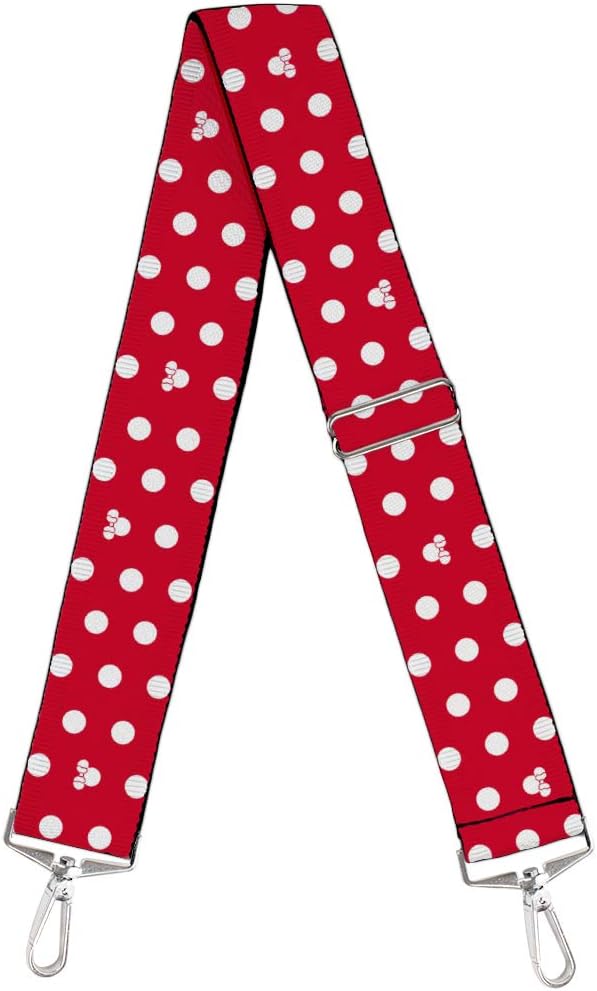 Purse Strap Minnie Mouse Polka Dot Mini Silhouette Red White 2 Inches Wide