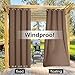 NICETOWN Outdoor Curtain Grommet Top and Bottom, Thermal Insulated Keeps The Rain Out Versatile Vertical Drape, Blackout Heavy Weight Wind Break Outdoor Drapery (52 by 108 inches,1 Piece, Tan-Khaki)