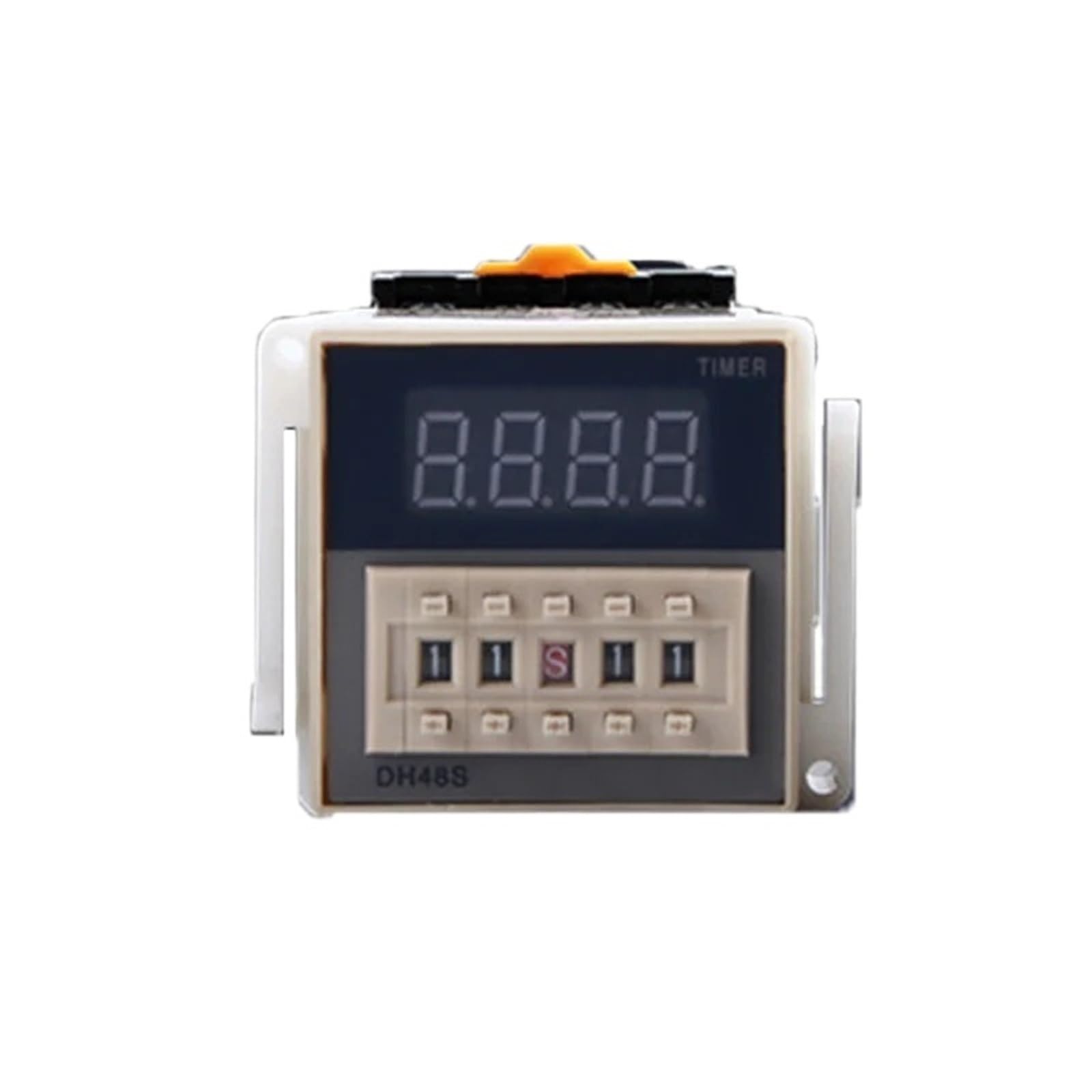 Temporizador retardador de control de ciclo de CA DH48S-S, 220 V, 0,1 S-99 H, pantalla digital, SPDT, programable, interruptor de tiempo, relé con base(DH48S-2Z,AC380V)