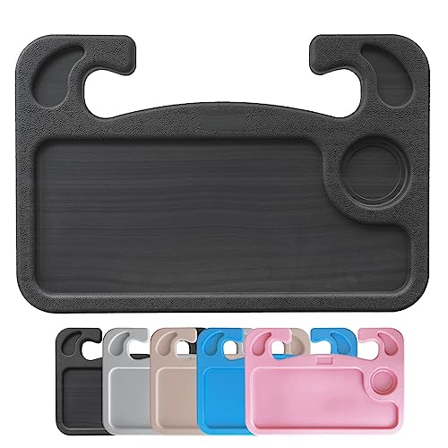 BoxCheer Steering Wheel Tray for Laptop & Food Universal Car Trays Accessories Steering Wheel Desk Car Travel Mount Car Food Tray for Eating - Black
