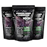 Freeze-Dried Sweet Cherries - Unsweetened, No Preservatives, Nutrient-Dense - Bulk & Multi-Pack Options by Survival Grocery® (36 oz./3 Resealable Bags)
