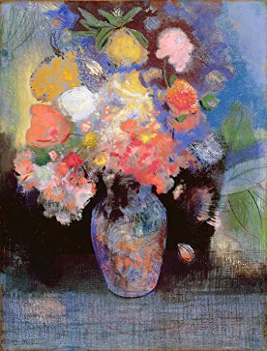 Tableau toile fleurs Odilon Redon pour habiller un grand mur vide