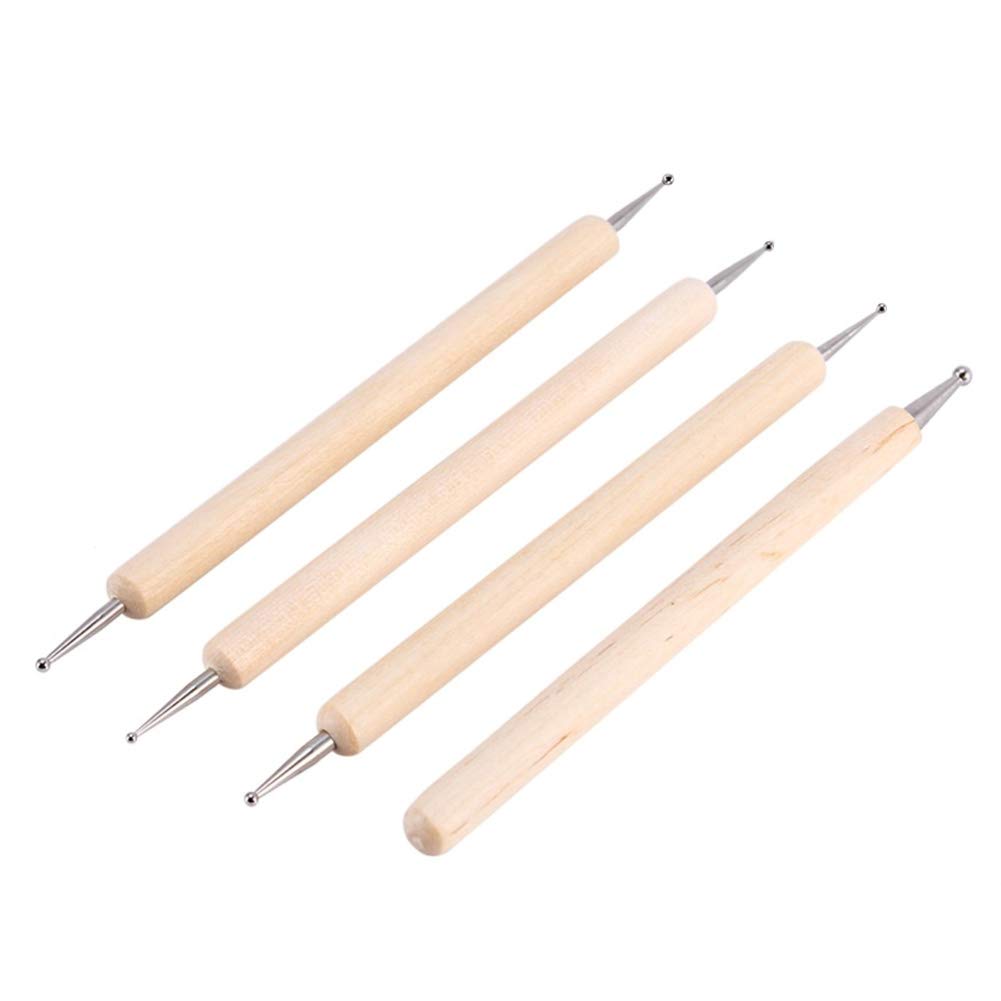 Stylet de boule, stylet de boule d'argile, outil de sculpture d'argile de gaufrage de polymère de 5.1 pouces pour la poterie d'outil d'artisanat de Sculpture de main