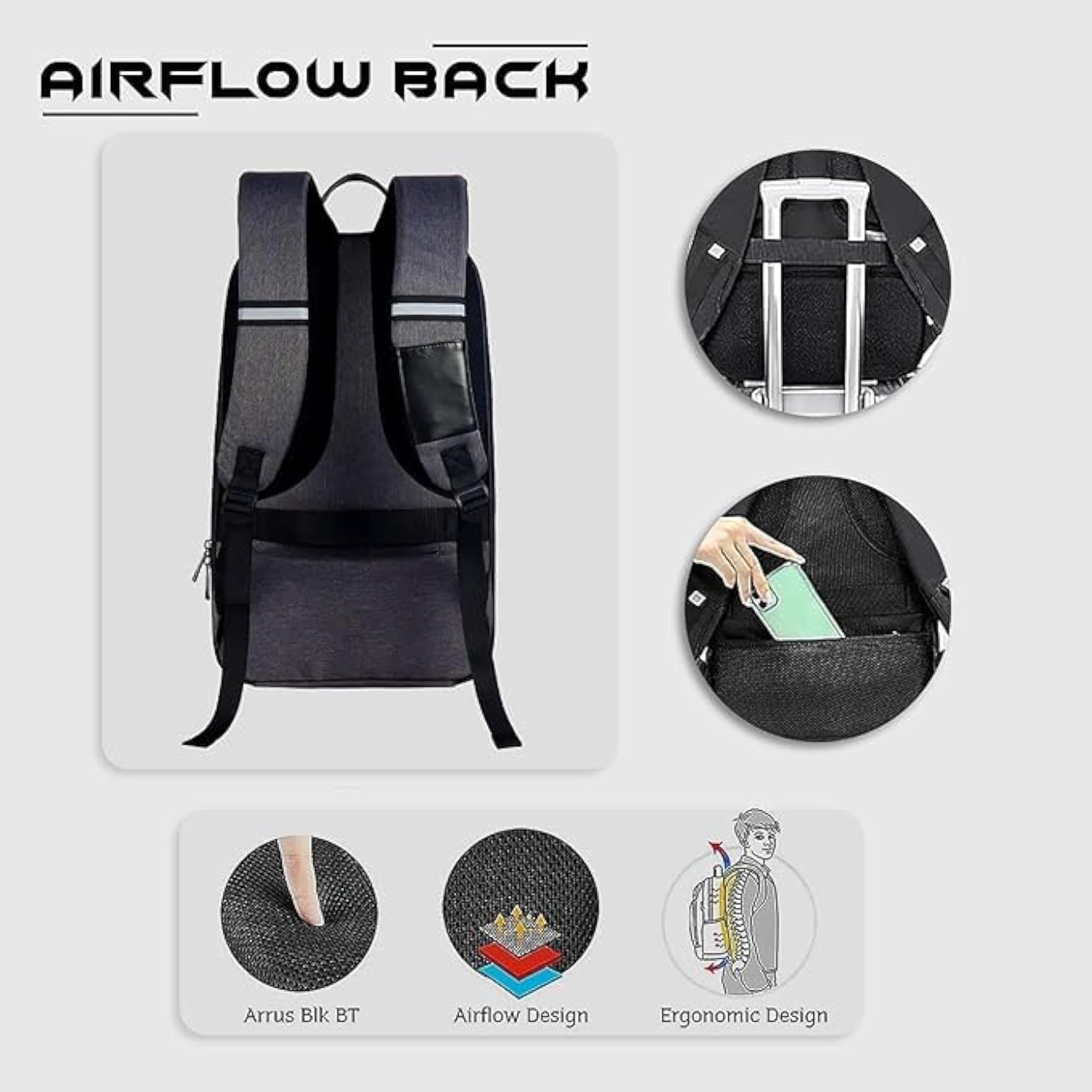 LED Screen Laptop Backpack Waterproof Motorcycle Riding Bag