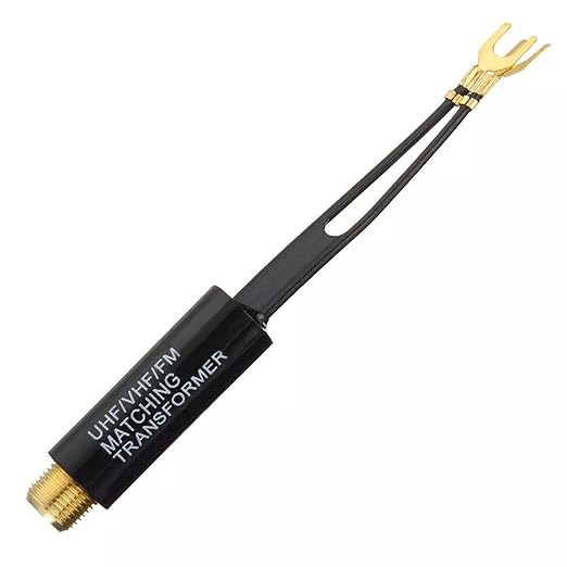 Balun Adaptador 75 a 300 Ohm Dorado con Conector F Hembra para Antena (1 Pack) miniatura 4