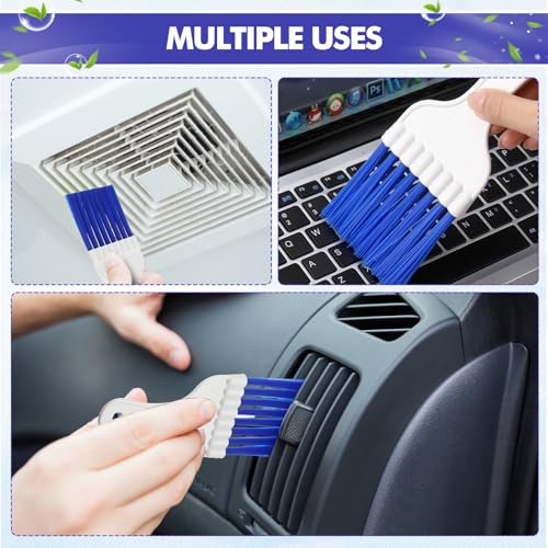 Image of Boao 6 Packs Coil Brush Air Conditioner Condenser Refrigerator Cleaning HVAC Coil Cleaner Small Plastic Whisk Brush (Blue)