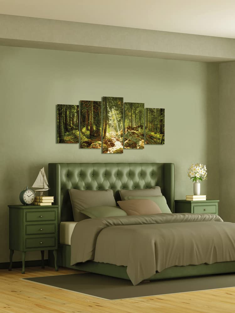 Schipper 609450832 Dipingere con i Numeri – La Nostra Foresta – Dipingere Immagini per Adulti, compresi pennelli e Colori acrilici, 5 Immagini, Master Class Polittico Professionale, Edition, 132 x 72