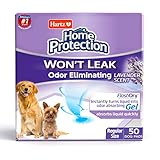 Hartz Home Protection Odor Eliminating Scented Dog Pads, Super Absorbent & Won’t Leak, Lavender Scent, Regular Size, 50 Count