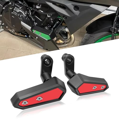 for NINJA500 Z500 SE Ninja 500 z500 se 2024 2025 2026 Accessories Engine Anti-Fall Protection Cover Motorcycle Body Anti-Fall Block Side Cover Protection Frame Slider Impact Engine Drop pad (Red)