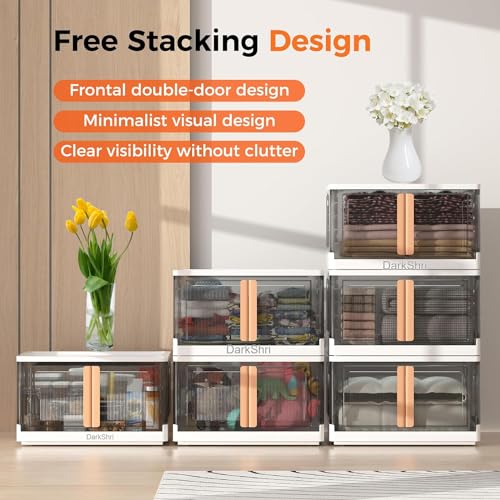 Image of Cupborad For Cloth|Toys|Book|Shoes Storage Oragnizer Multiuse Office Kitchen Fodable Storage Box Pack Of (3, DubleDoor)