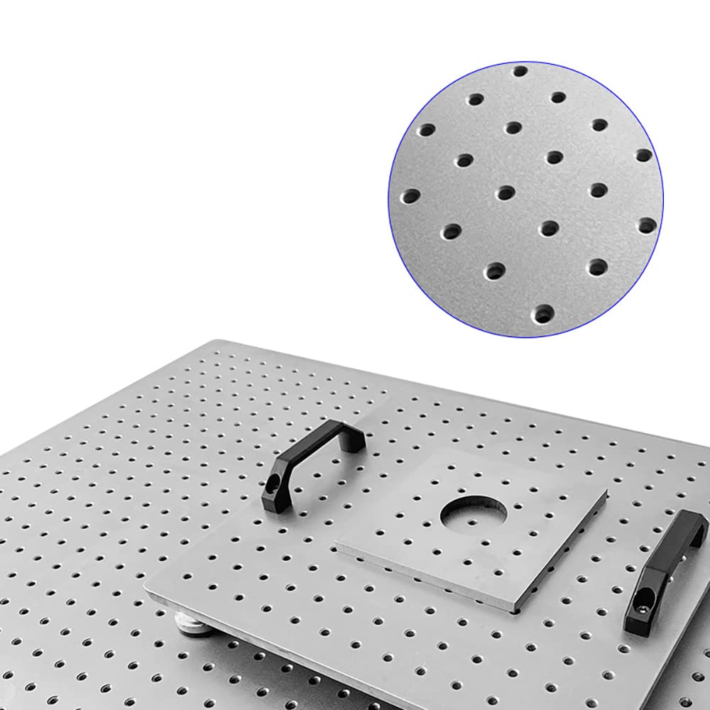 Toplionace 150x150x8mm Optische Experimentierplatte Aus Edelstahl, Werkbank mit Hoher Magnetischer Leitfähigkeit, Optische Tischplatte Aus Stahl