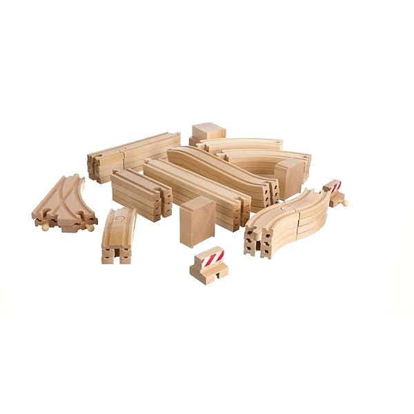 BRIO World 33772 Großes Schienensortiment 50 Teile – Schienen Set für die BRIO Eisenbahn – Kleinkindspielzeug empfohlen… – Bild 8