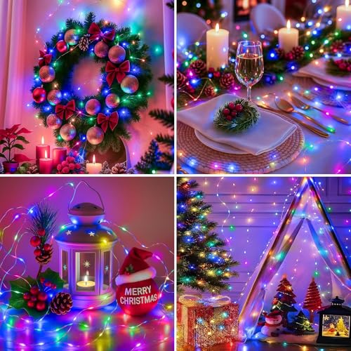 Image of 10 Pack Fairy Lights Battery Operated - 7ft 20 Led Twinkle Lights 3 Modes, Bulk Mini String Lights Waterproof for Mason Jars Vases DIY Party Wedding Decoration Christmas -Multi-Colored