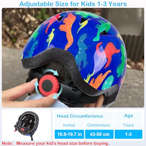 Image of Toddler Helmet, Baby Infant Kids Bike Helmet for Kids Age 1-3 /2-4 /3-5 /5-8 Adjustable Toddler Bike Helmets for Boys Girls for Scooter Skateboard Cycling