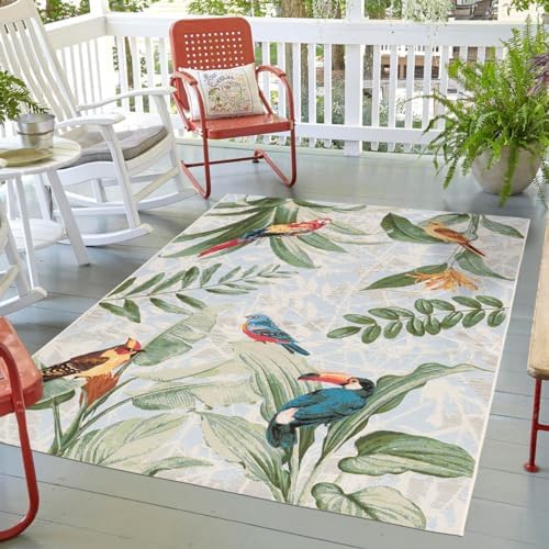 Eden Quick Dry Outdoor Rug for Patio, Backyard, RV, Swimming Pool, 9 ft ...