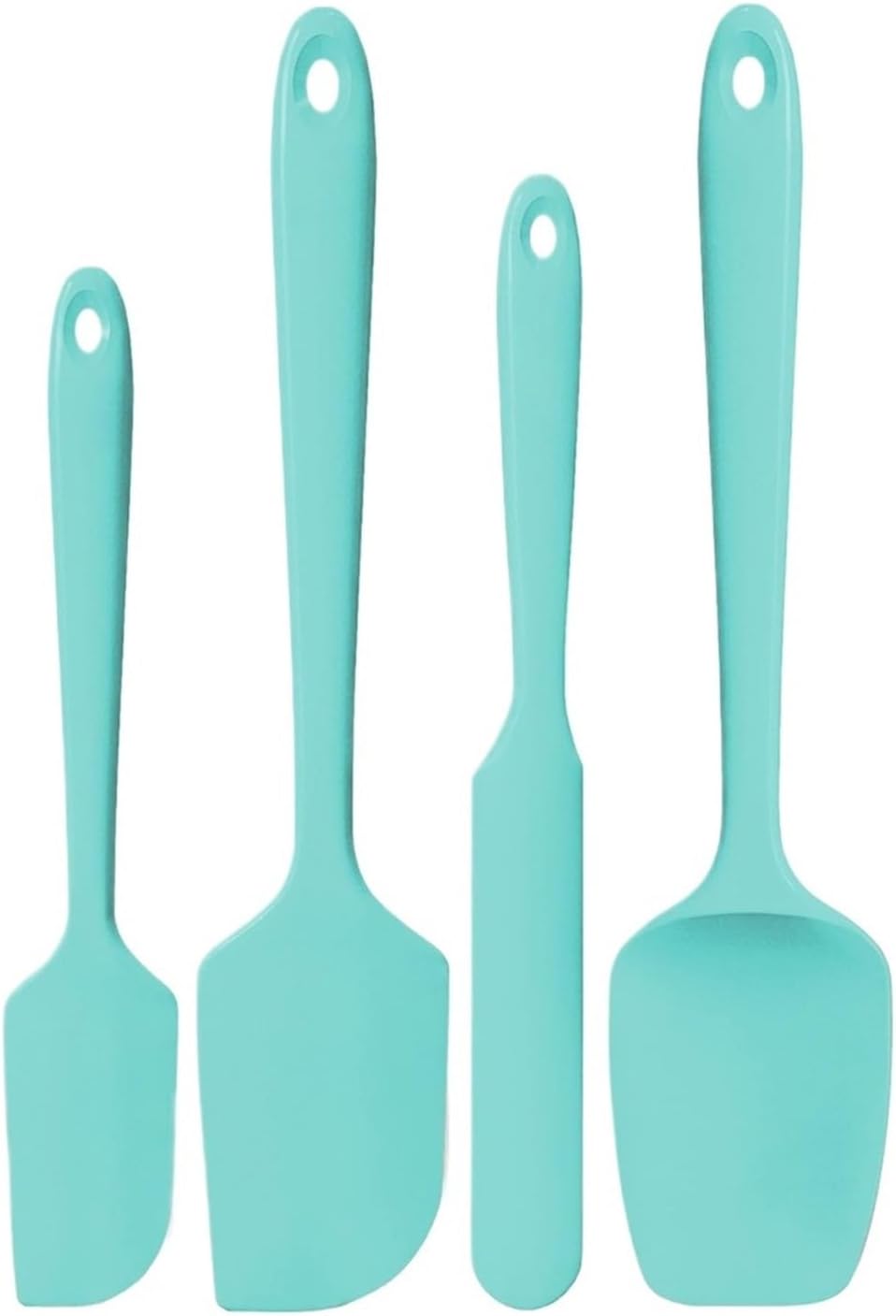Kitchen Silicone Spatula Set, High Heat Flex Scraper with Nonslip Handle for Cooking Mixing Baking Serving Stirri(12x40-160-G)