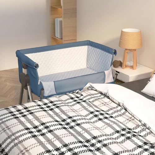 Homgoday Cuna Con Colchón Tela De Lino Azul Marino Tipo 1 Cunas Y Camas Para Niños Mobiliario Homgoday Cuna Con Colchón Tela De Lino Azul Marino Tipo 1 Cunas Y Camas Para Niños Mobiliario
