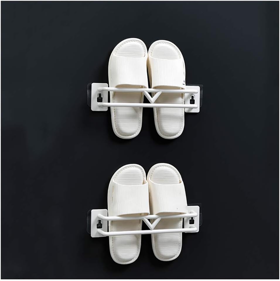 Shoe Rack 2 Pcs Shoe Racks, Wall Mounted Bathroom Slippers Rackfor Hanging Shoes，towel，pot Lid And Others(Color:blue)