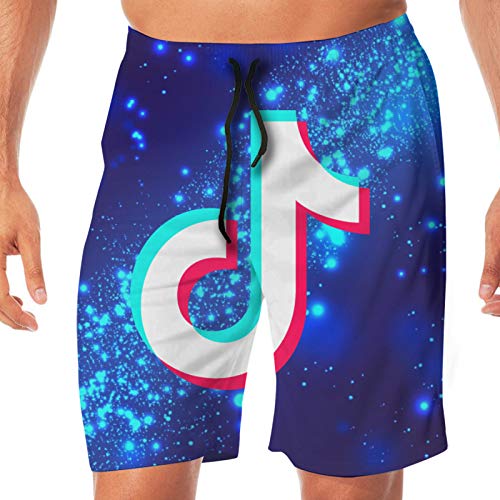 Ba-by Yo-da and Stitch Swim Trunks Quick Dry Swimming Beach Shorts for Men Sportwear Large White